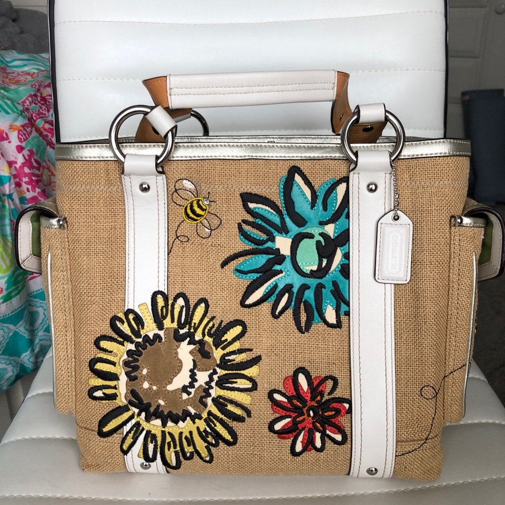 Coach Bees and Flowers Tote
